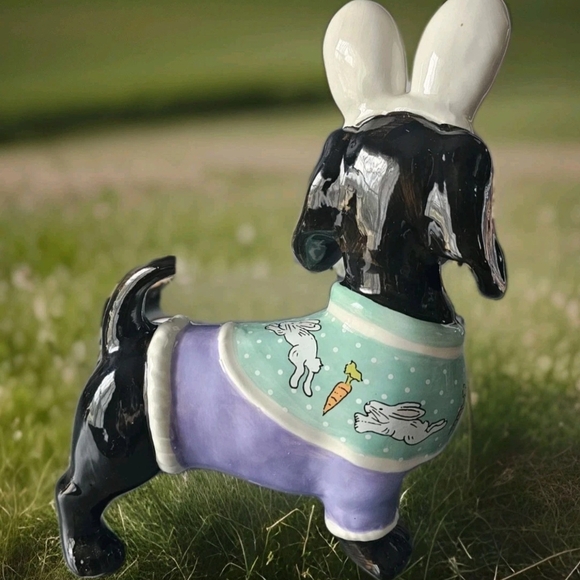 Blue Sky Easter Dachsund with Bunny Ears Sold Out - Picture 2 of 4